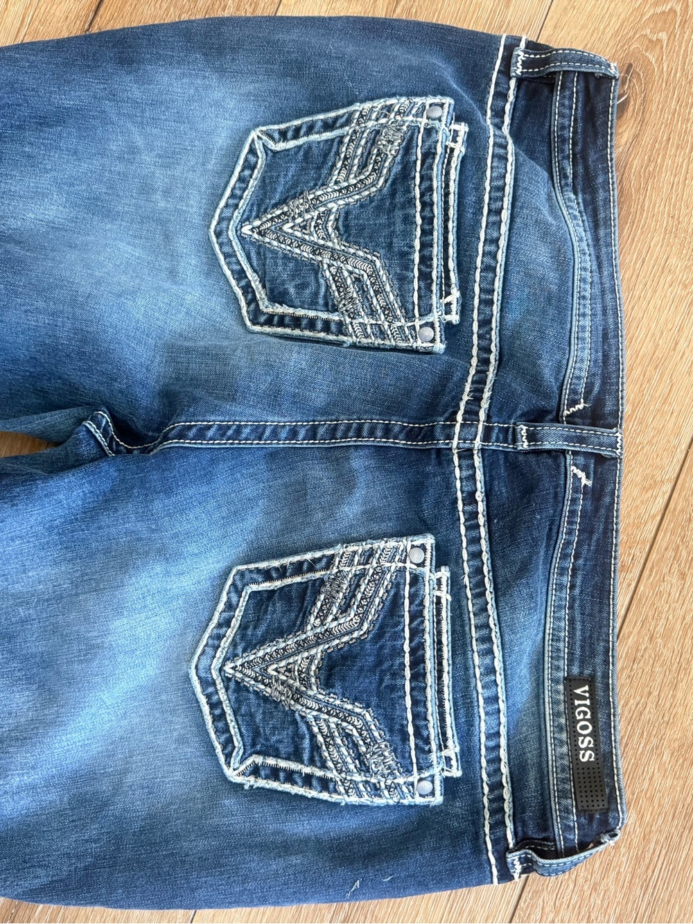 Vigoss Women's Mid Wash Dublin Bootcut Classic Fit Jeans - Picture 7 of 8